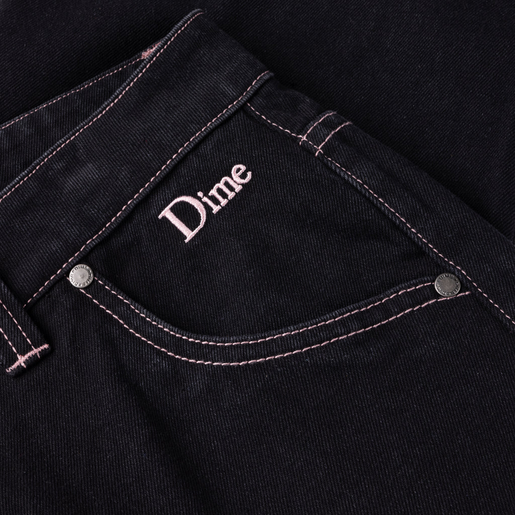 【DIME】 Classic Relaxed Denim Pants Black/Contrast Stitch Dime Classic Relaxed Denim Pants - Black/Contrast Stitch