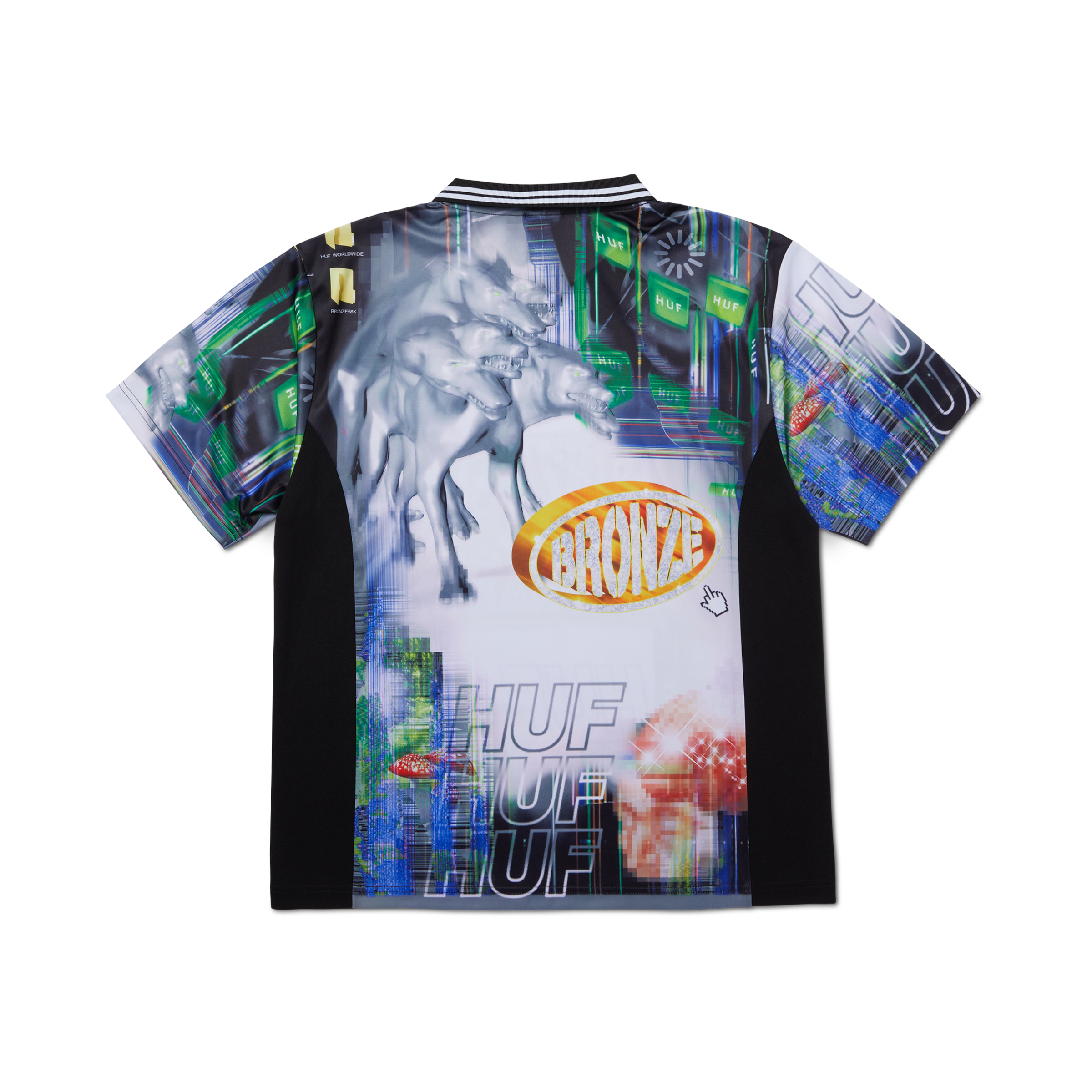 HUF X Bronze 56k Glitched Soccer Jersey - Geometric Skateshop