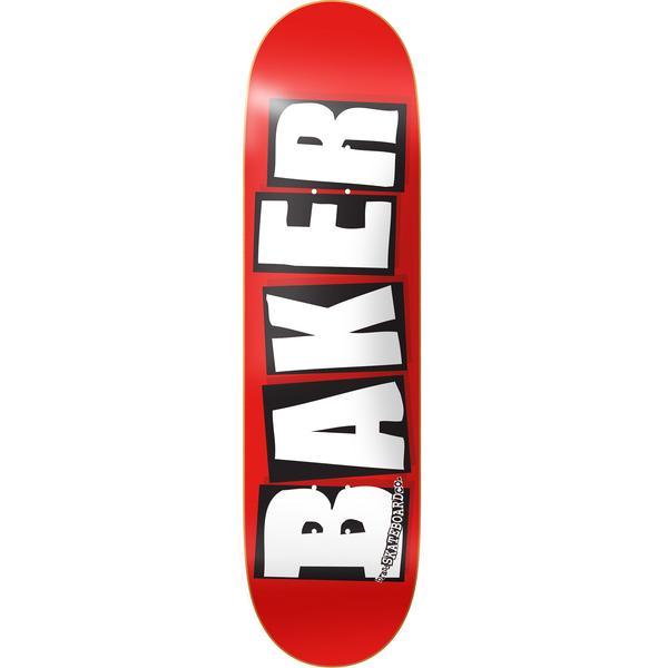 Baker Brand Logo Deck (Red/White) - 8.5