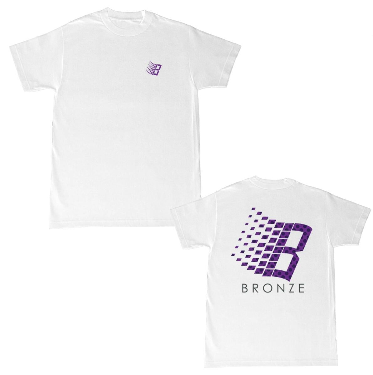 Bronze 56k Polka Dot Logo Tee -(white)