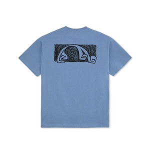 Polar Skate Co. "Yoga Trippin" Tee- (Oxford Blue)