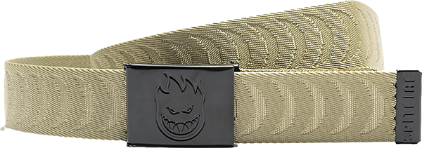 Spitfire Bighead Crescent Jacquard Web Belt Tan/Black