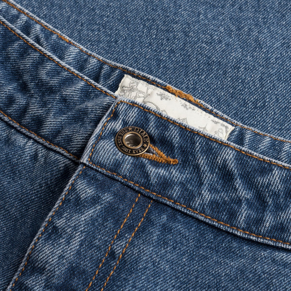 Dime Classic Baggy Denim Pants - Indigo Washed - Geometric Dime Classic Baggy Denim Pants - Indigo Washed - Geometric
