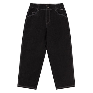 Dime Baggy Denim Pants - Black Washed