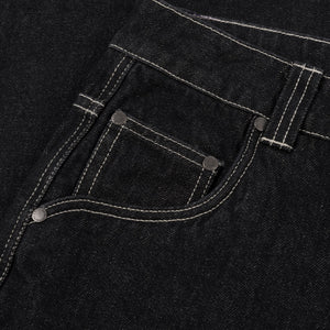 Dime Baggy Denim Pants - Black Washed