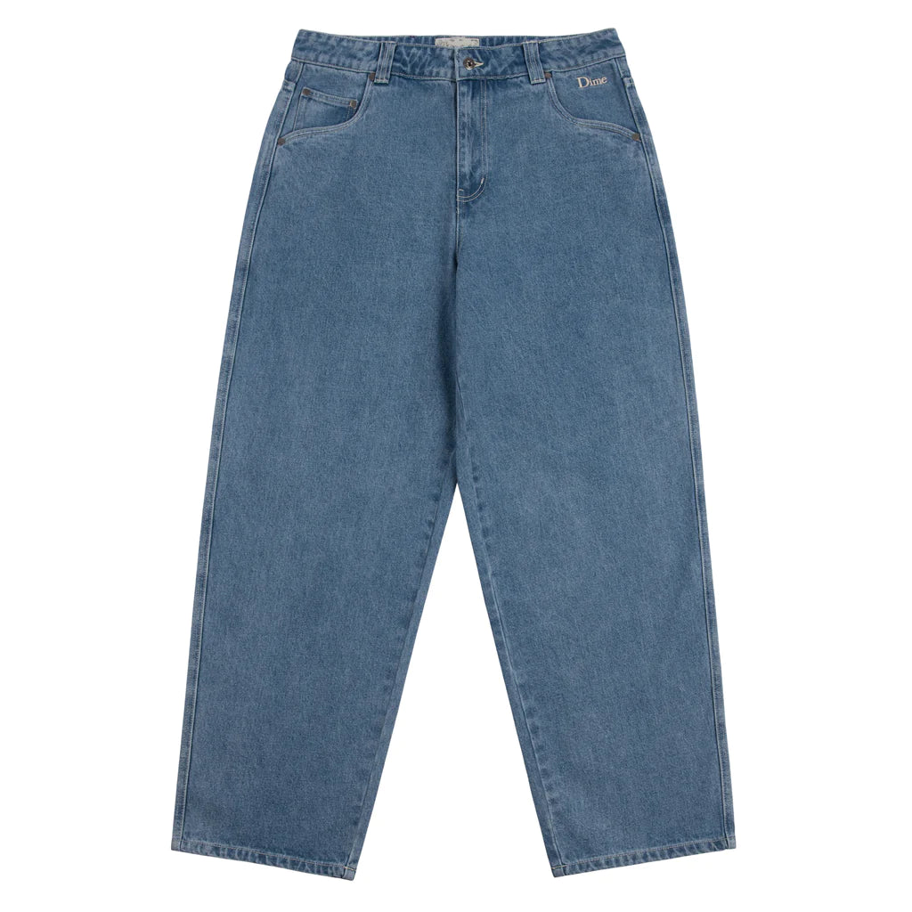 Dime Baggy Denim Pants- Blue Washed