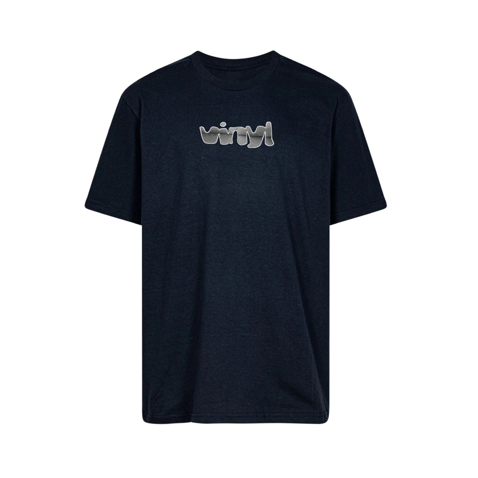 Vinyl Spiral Logo Tee Black