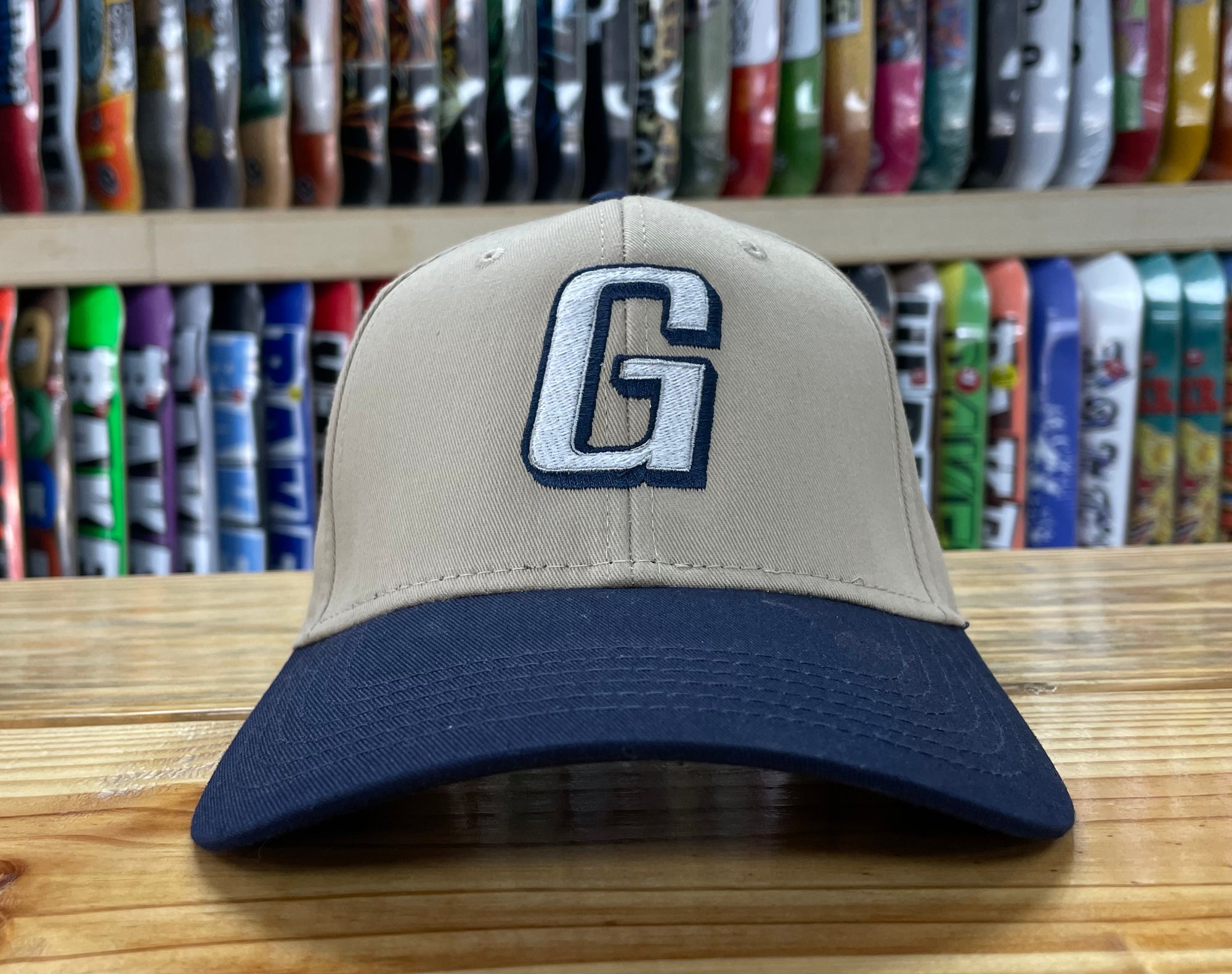 Geometric G Logo Hat - (Khaki/Navy)