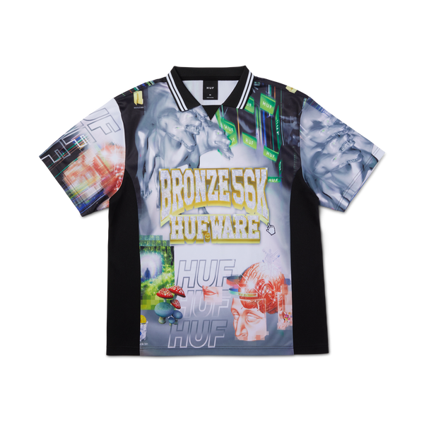 HUF X Bronze 56k Glitched Soccer Jersey - Geometric Skateshop