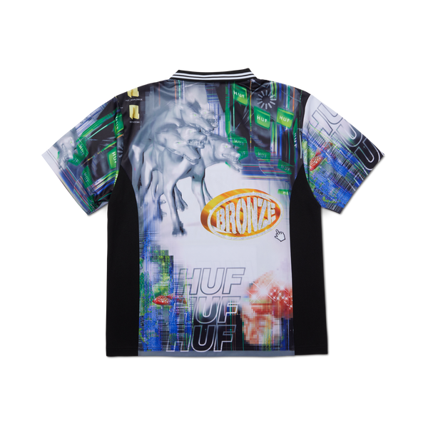 HUF X Bronze 56k Glitched Soccer Jersey - Geometric Skateshop
