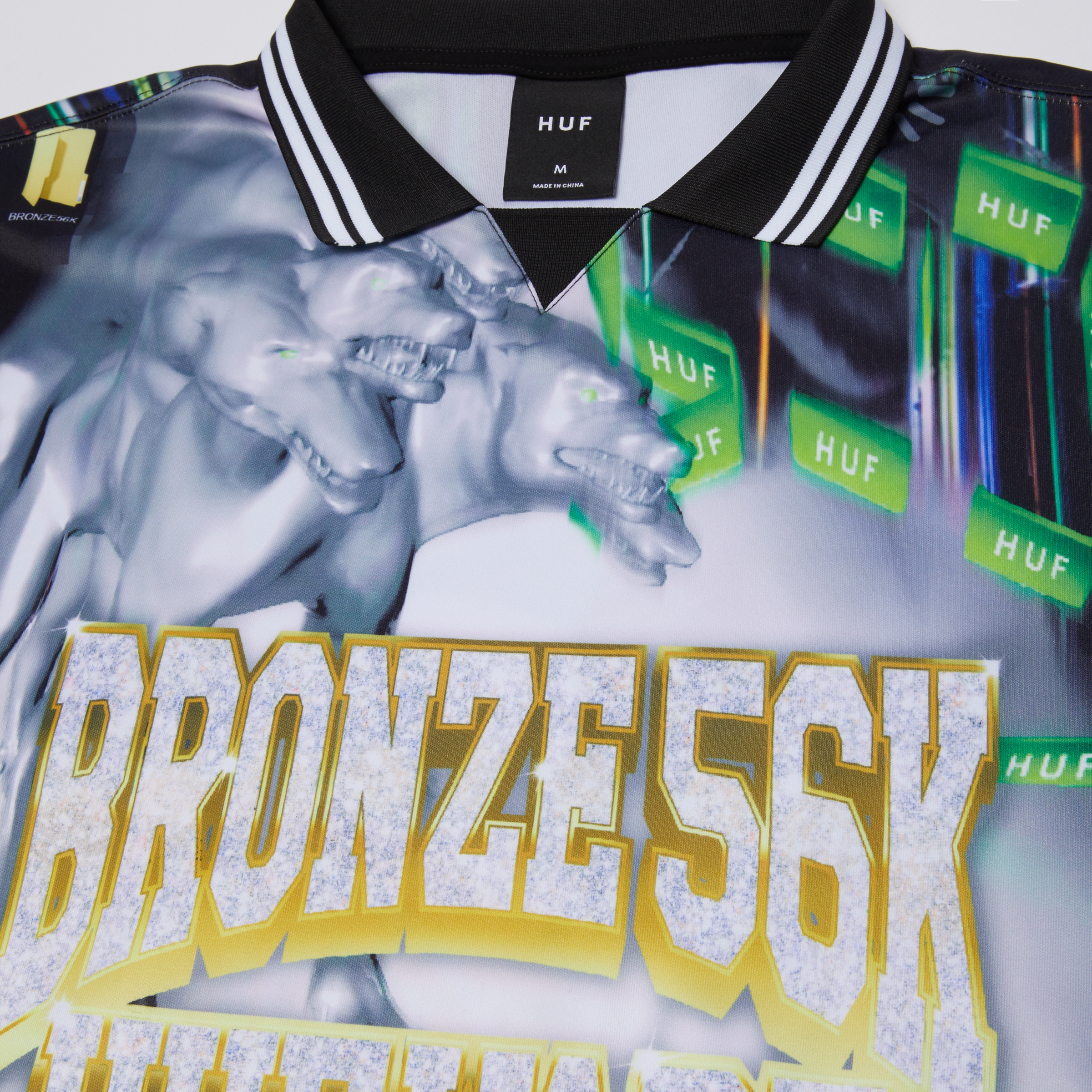 HUF X Bronze 56k Glitched Soccer Jersey - Geometric Skateshop