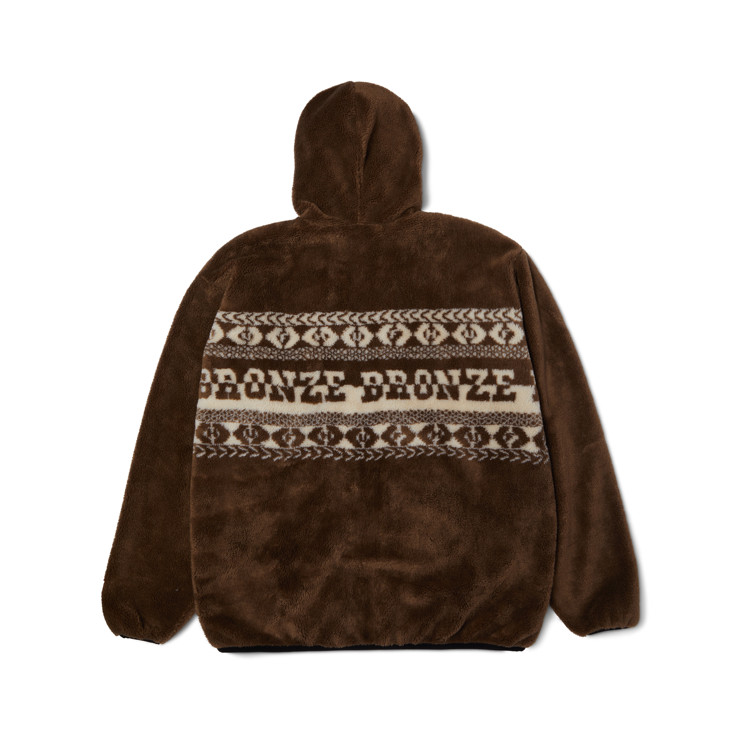 HUF X Bronze56k High Pile Fleece - (Brown) - Geometric Skateshop