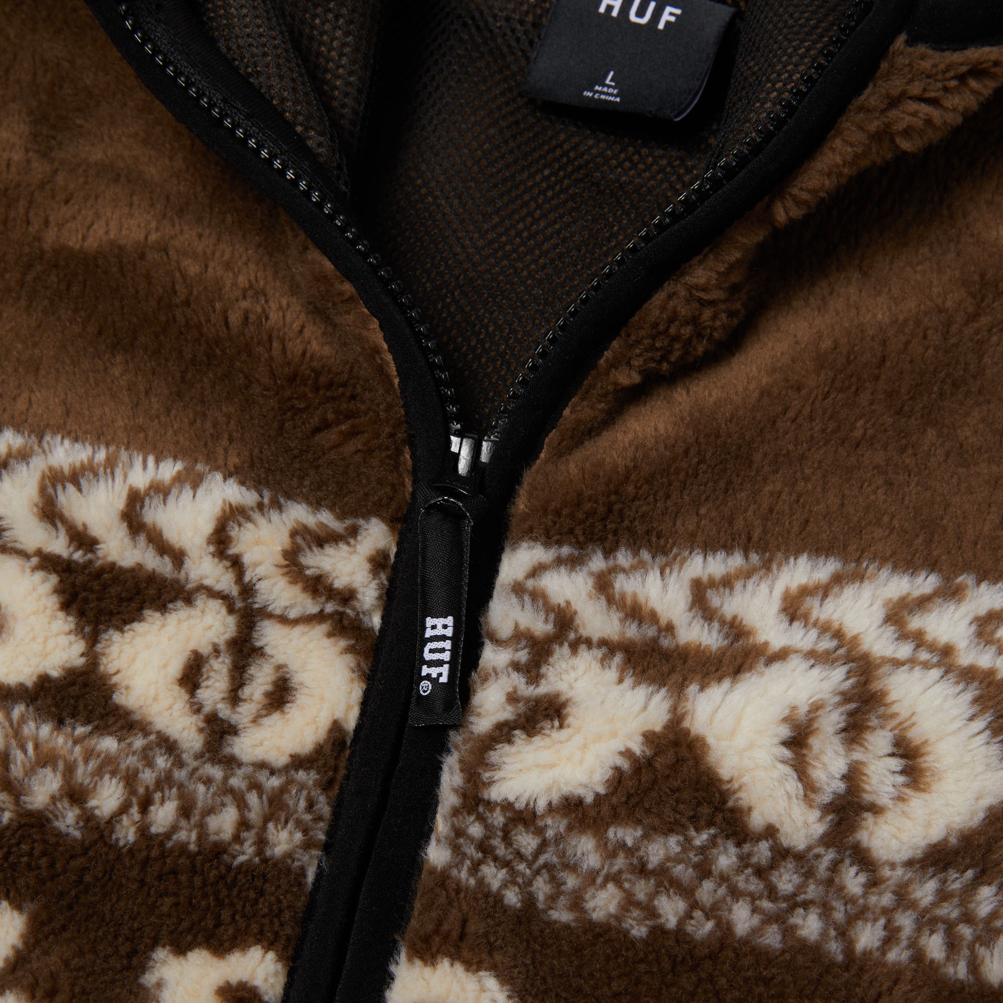 HUF X Bronze56k High Pile Fleece - (Brown) - Geometric Skateshop