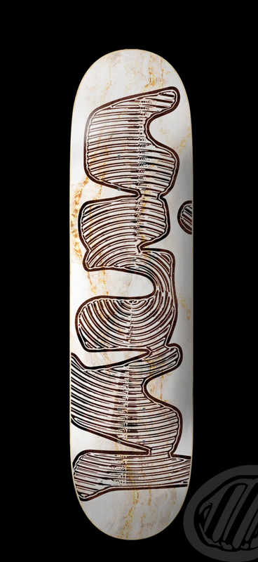 VINYL SPIRAL WHITE MARBLE DECK (8.25/8.5)