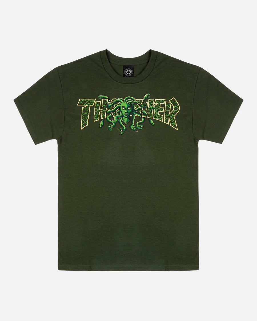 Thrasher Medusa shirt-(forest green)