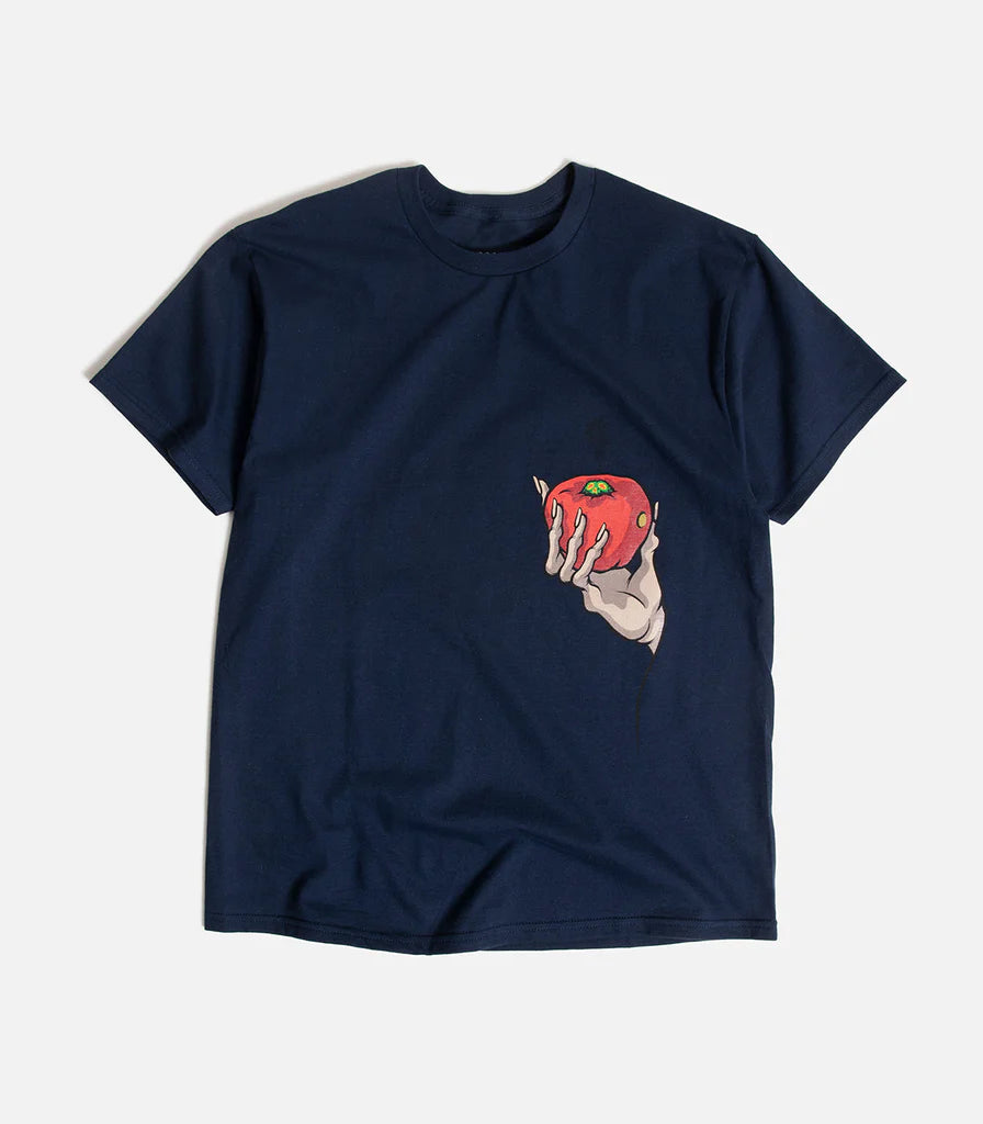 Strange Love Apple T-shirt-(navy)