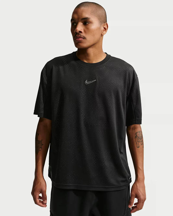 Nike Ishod Short Sleeve Jersey Top (Black) - Geometric Skateshop