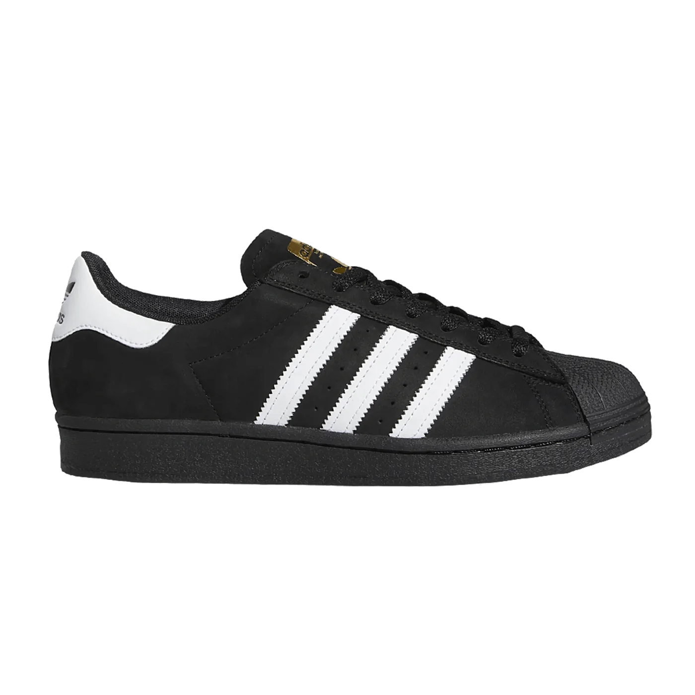 シューズ ADIDAS adidas SUPERSTAR ADV Black/White Adidas Superstar Adv - Black Suede /White - Geometric Skateshop
