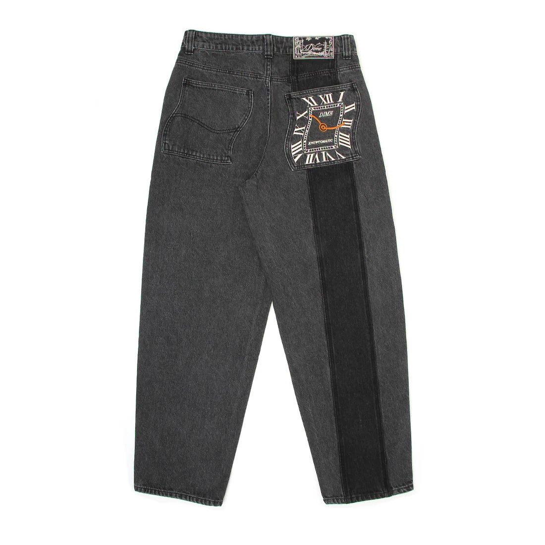 Dime Baggy Denim Pants - Knowtomatic Black - Geometric Skateshop