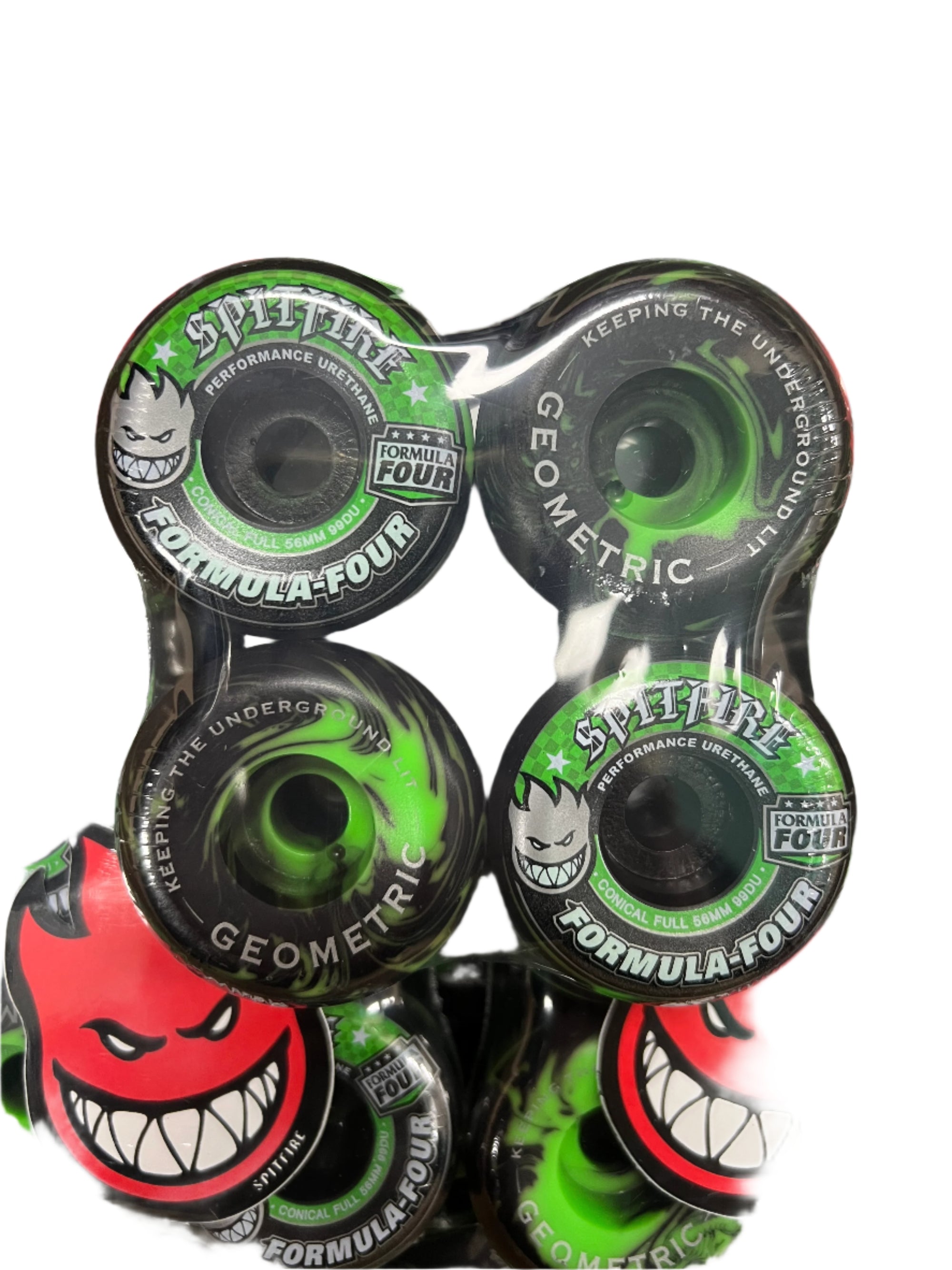 Geometric X Spitfire Formula Four Wheels - 54/56mm 99D Conical Full Swirl