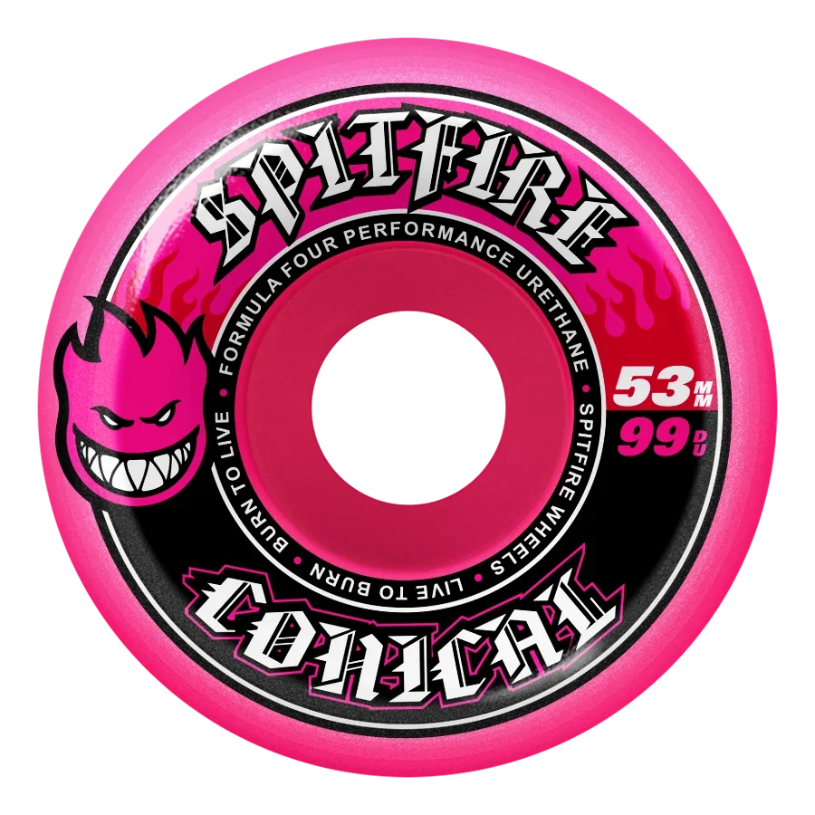 Spitfire F4 99D Conical Pink - (53mm) - Geometric Skateshop