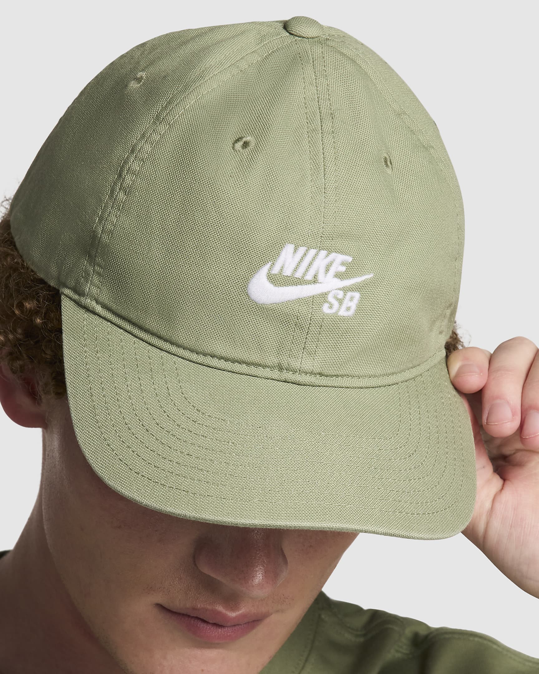 Nike Club Cap - (Oil Green/White)