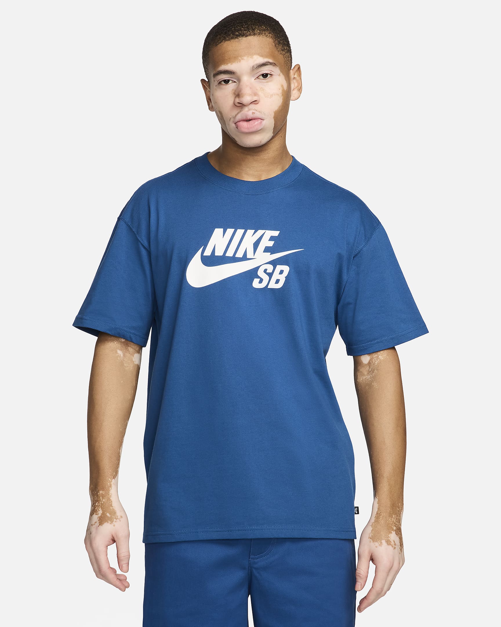 Nike SB Big Logo Tee-(court blue)