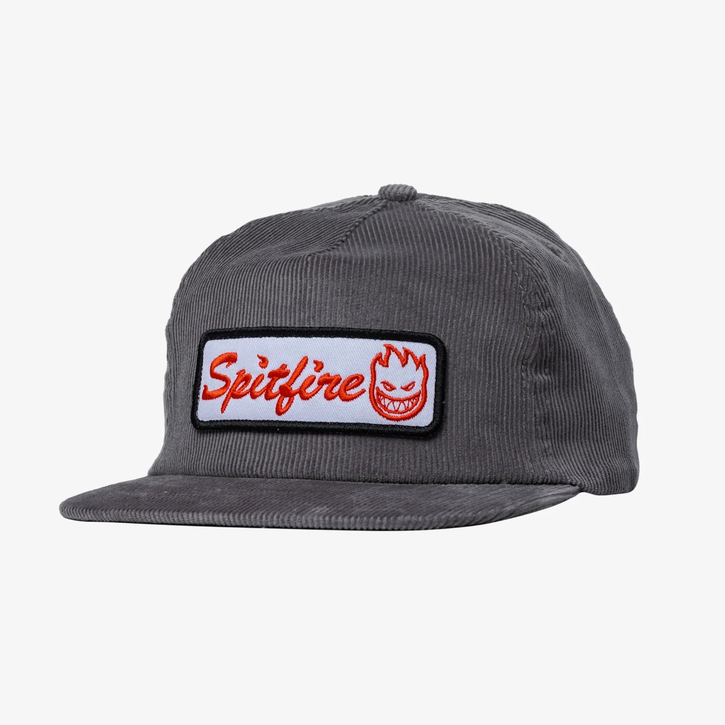 Spitfire Courier Patch corduroy Hat - Charcoal White