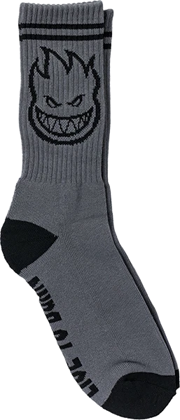 Spitfire Bighead Crew Socks (Charcoal/Black)