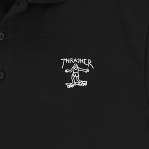 Thrasher Mini Gonz Emb Polo - Black/White