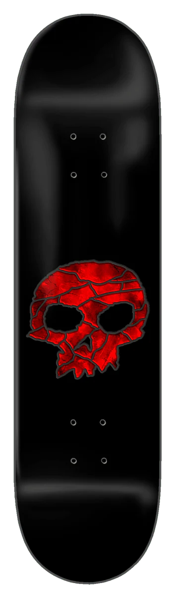 Zero Stained Glass Red Skull Deck Black Dip - (8.5)