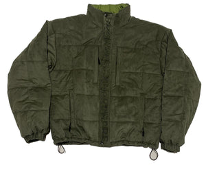 Bronze 56K Faux Suede Puffer Jacket (Olive)