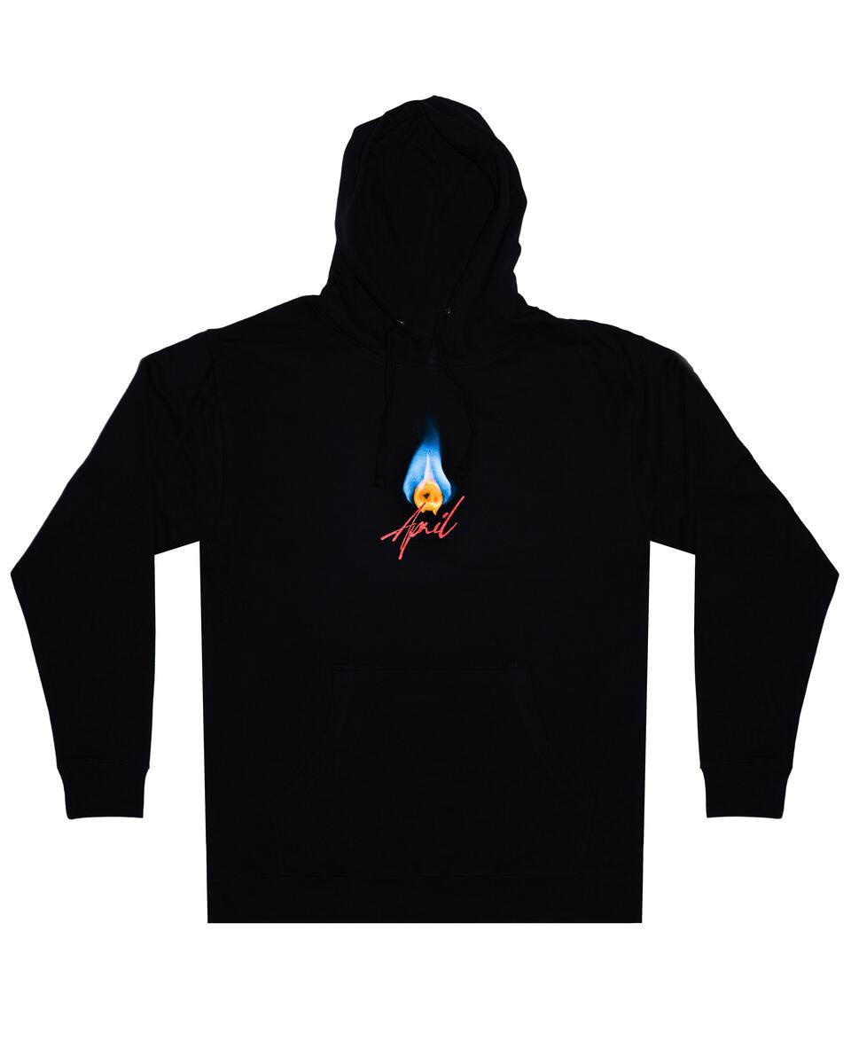 April Flame Hoodie - (Black)