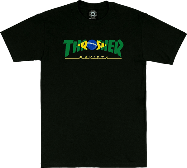 Thrasher Magazine Brazil Revista Tee- Black