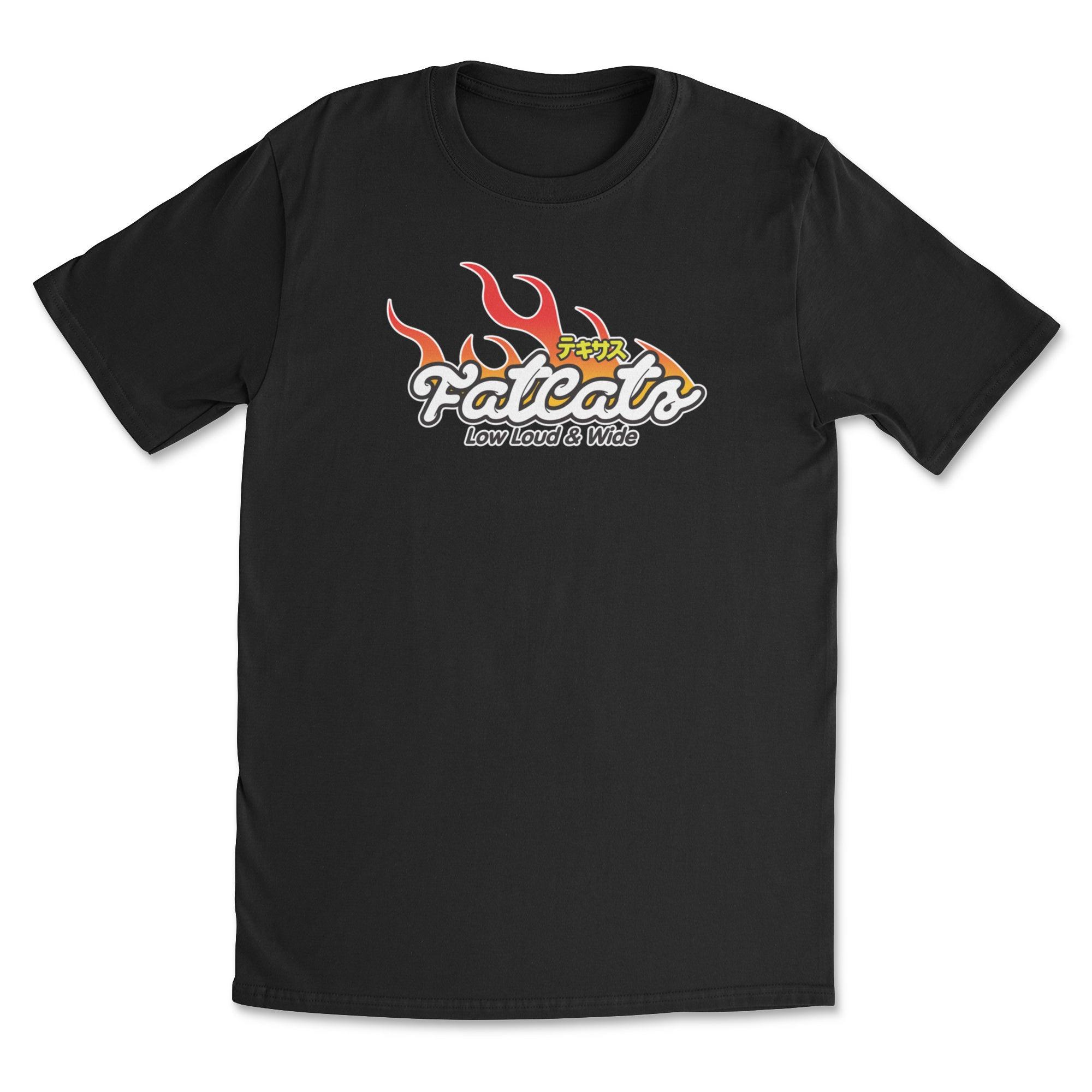 Fatcats Flame Logo Tee - Black