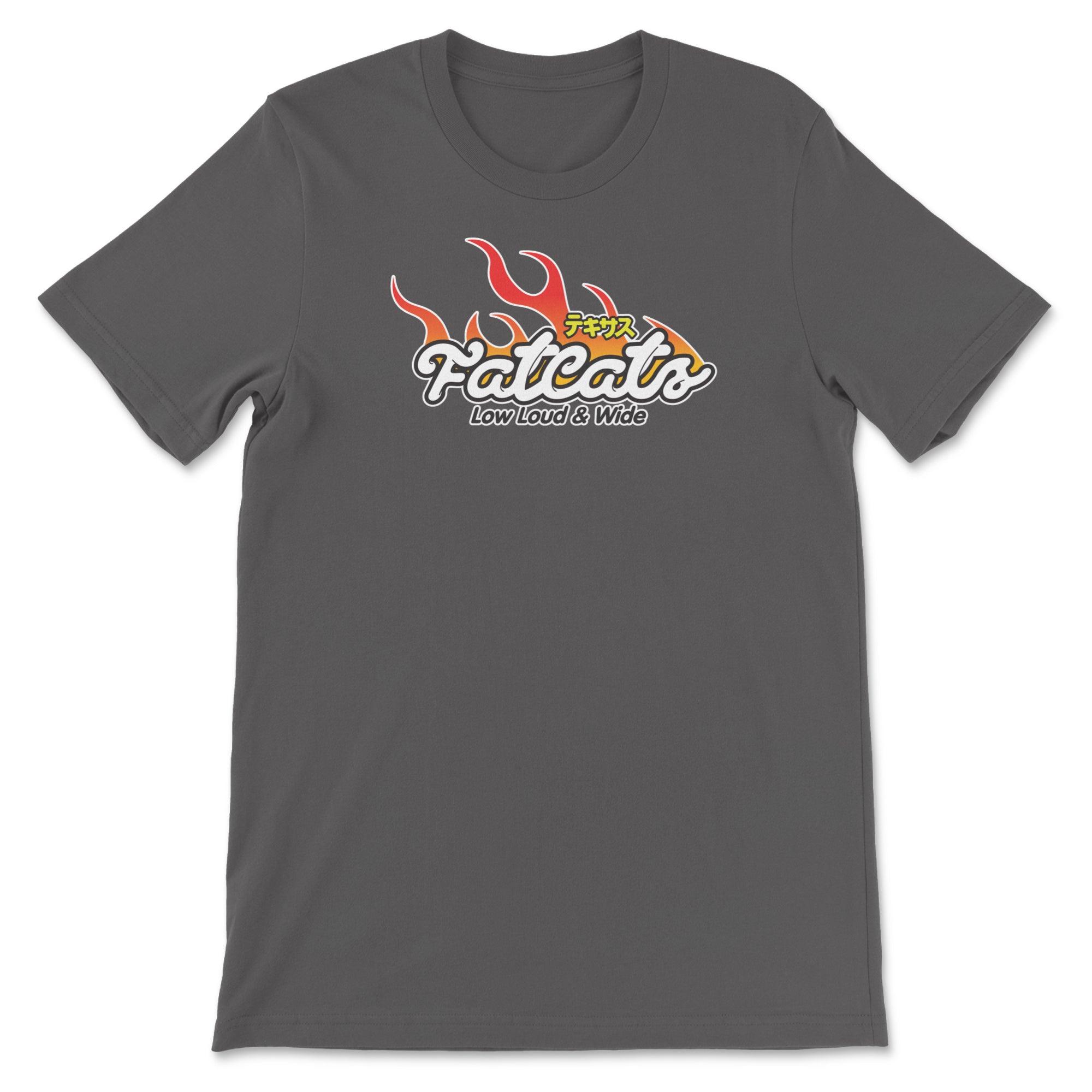 Fatcats Flame Logo Tee - Charcoal