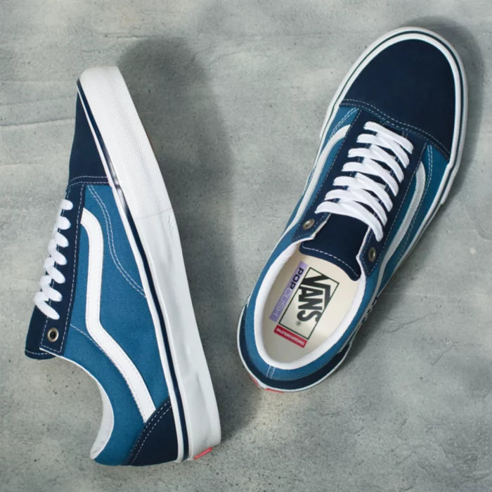 Vans Skate Old Skool Pro Navy White Geometric Skateshop