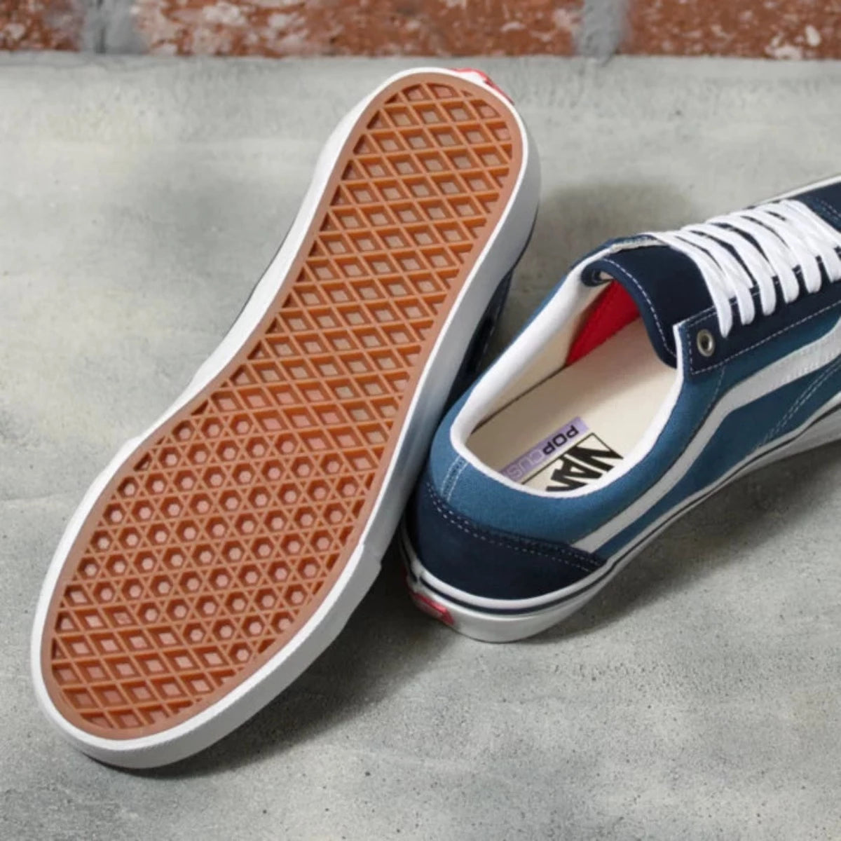 Vans Skate Old Skool Pro Navy White Geometric Skateshop