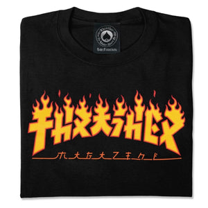 Thrasher Godzilla Flame T-Shirt (Black)