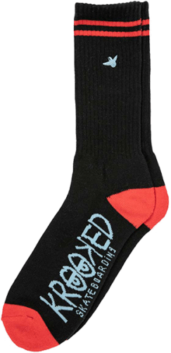 Krooked OG Bird EMB Crew Sock - Blk/Red/Blue