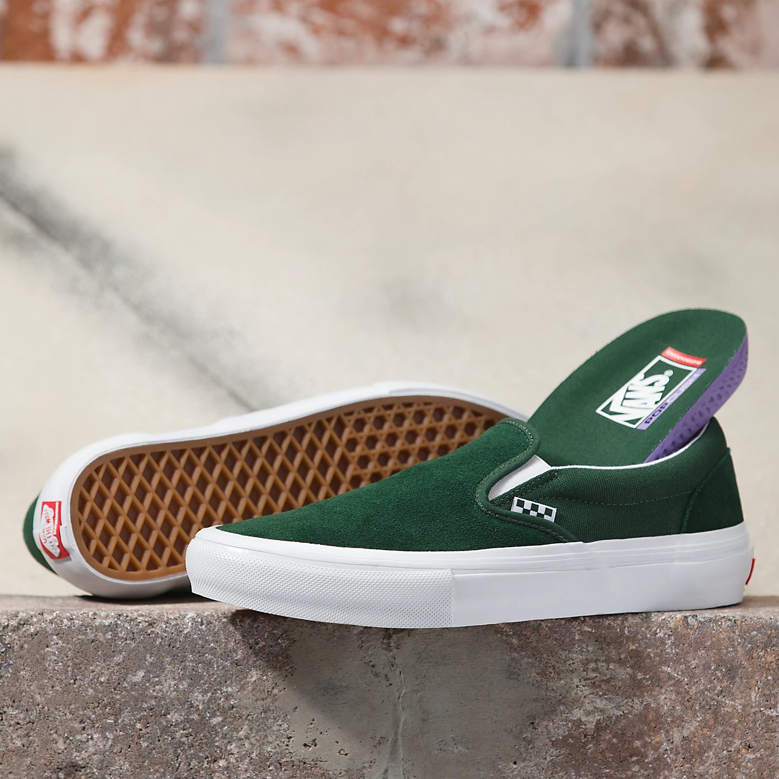 Vans Skate Slip On - (Wrapped Green/White)